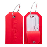 Bluecosto 5X Luggage Tags Travel Bag Suitcase Labels W/ Privacy Cover - Red