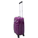 Chariot Veneto 3 Piece Hardside Spinner Luggage Set (Raspberry)
