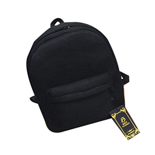 AMA(TM) Women Girls Backpack School Bag Shoulder Bag Travel Rucksack (Black)