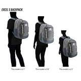 adidas Excel Backpack, Black Black/White Webbing, One Size