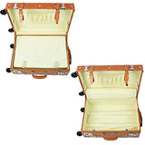 MOIERG Trolley Luggage Vintage suitcase with TSA Lock[81-55039-10] (S, Black)