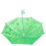 Babalu Kids Umbrella - Childrens 18 Inch Rainy Day Umbrella - Dinosaurs Green/Red
