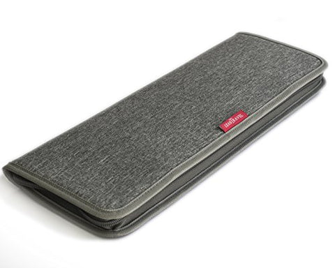 Tie Case Organizer for Travel with Storage Bag for Cufflinks, Color Grey, LeanTravel