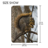 Passport Holder Animal Squirrel Tree Travel Genuine Leather Wallet Cover Case for Womens Mens Kids