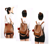 NaKita Women Travel Backpack Purse Waterproof Leather Crossbody Bag Anti-theft Lightweight Shoulder