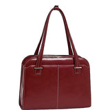 Mckleinusa Oak Grove 96636 Red Leather Fly-Through Checkpoint-Friendly Ladies' Briefcase