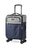 Sammy'S Soft Goods Co. Duluth Expandable 20" Suitcase, Navy/Grey