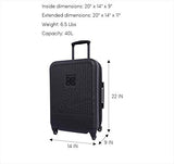 Sherpani Meridian, 22 Inch Travel Hardside Luggage, Durable Hardshell Luggage, Expandable Suitcases with Wheels, Rolling Luggage Carry On, Lightweight Carry On Luggage with Spinner Wheels (Black)