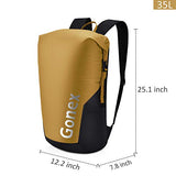 Gonex 35L Packable Travel Daypack, Lightweight Handy Backpack for Outdoor Hiking Cycling Mustard