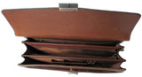 AmeriLeather Two-Tone Efficiency Laptop Briefcase (Brown)