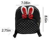 Aibearty Women Girls Small Backpack with Bowknot Ears Mini Kids Satchel Shoulder Bag