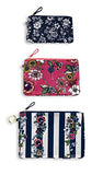 Vera Bradley Pencil Pouch Trio - Coral Floral