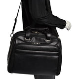 Check-Point Friendly Wheeled Laptop Case, Leather, 15.6" in, Black - Midway | Mcklein - 86605