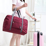 Cocoo Travel Foldable Waterproof Tote Bag Carry Storage Luggage Handbag (Wine1)