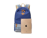 Dot Casual Canvas Backpack Bag, Fashion Cute Lightweight Backpacks for Teen Young Girls (Khaki)