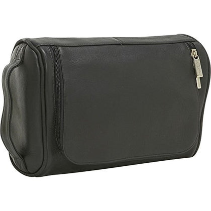Ledonne Leather Toiletry Bag, Black