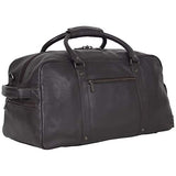 Kenneth Cole Reaction Men's 20" Leather Top Zip Travel with RFID Duffel Bag Brown One Size