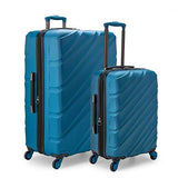 U.S. Traveler Gilmore 2 Piece Expandable Hardside Spinner Luggage Set (Blue)