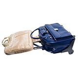 Mcklein Usa Roseville Navy 15.6" Leather Fly, Friendly Detachable, Wheeled Ladies' Briefcase