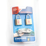 Safe Skies Tsa-Recognized Padlocks Double Set, Brass, One Size