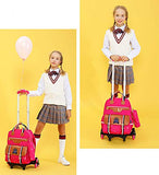 Boy Girl Wheeled Backpacks School Travel Removable Waterproof Rolling Backpack Primary Students