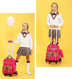 Boy Girl Wheeled Backpacks School Travel Removable Waterproof Rolling Backpack Primary Students