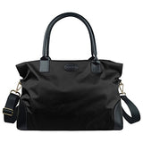 ECOSUSI Unisex Large Travel Weekender Bag Duffle Bag Gym Totes in Trolley Handle, Black