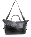 Barbour Medium Travel Explorer Leather Bag - Black