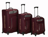 Rockland Luggage Navigator Spinner Polo Equipment 3 Piece Luggage Set, Burgundy, One Size