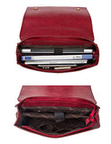 ECOSUSI Ladies PU Leather Laptop Bag Briefcase Crossbody Messenger Bags Satchel Purse Fit 14"