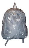 High Fashion Print Medium Sized Backpack - Custom Personalization Available (Grey Dove)