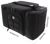 6 Pack Fitness Insulated Meal Prep Bag, Innovator 300 Black/Neon Purple (3 Meal) w/Bonus ZogoSportz Cyclone Shaker