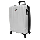 Mia Toro Polipropilene Hardside 28 Inch Spinner, White, One Size