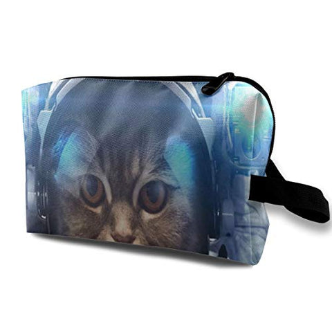 Makeup Bag Space Universe Cute Cat Kitten Handy Travel Multifunction Clutch Pouch Bags Hot