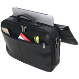Kenneth Cole Reaction Leather Dual Compartment Flapover 16.0" Computer Business Crossbody Portfolio Laptop Briefcase Black One Size