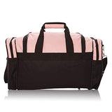 17" Womens Duffle Bag in Pink and Black