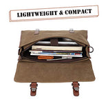 Banuce 13.3 inch Laptop Messenger Bag for Men Vintage Canvas Briefcase Tote Tablet Satchel Shoulder