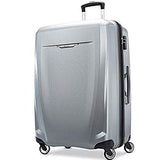 Samsonite Winfield 3 Dlx Hardside Checked Luggage With Double Spinner Wheels, 28-Inch, Silver