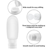 Oursunshine Travel Bottles,Leakproof Silicone Refillable Travel Containers,Squeezable Travel Tube