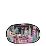 Nikky Women's Oval Printed Pink Fanny Pack with Adjustable Buckle Belt Love Friends, One Size