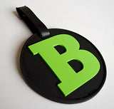 Luggage Tag Initial Letter Bag Tag Alphabet 3-D Personalized Reinforced Bendable Heavy Duty Id