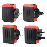 Travel Adapter Uppel Us Au Uk Eu Plug Charger Adapter 24W 4.8A 4 Ports Ac Usb Wall Travel Charger