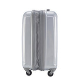 Travelers Club Luggage 20" Personalized Carry On W/360 Degree 4-Wheel System, Silver
