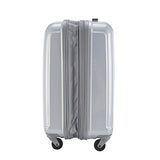 Travelers Club Luggage 20" Personalized Carry On W/360 Degree 4-Wheel System, Silver