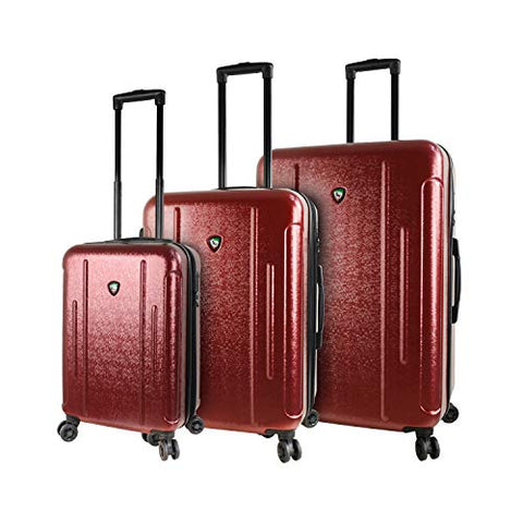 Mia Toro Italy Manta Hardside Spinner Luggage 3Pc Set, Burgundy