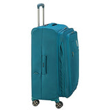 DELSEY Paris Hyperglide 3 Piece Luggage Set Carry On & Checked Spinner Suitcases, Teal Blue