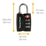 4 Pack Open Alert Indicator Tsa Approved 3 Digit Luggage Locks For Travel Suitcase & Baggage