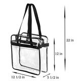 2 BAGS for LESS Clear Tote Stadium Approved with Handels And Zipper - 12x6x12