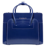 McKlein Lake Forest, Top Grain Cowhide Leather, 15" Ladies' Laptop Briefcase, Navy