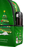 Snowman And Christmas Green Tree Backpack School Travel Bag Daypack for Women Girls Boys